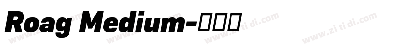 Roag Medium字体转换